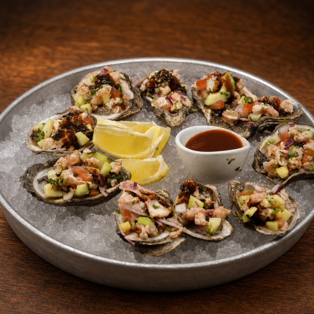Oyster with Ceviche.